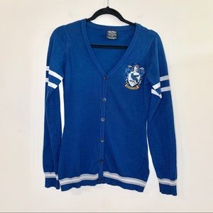 HARRY POTTER Ravenclaw Patch Cardigan with Stripes
